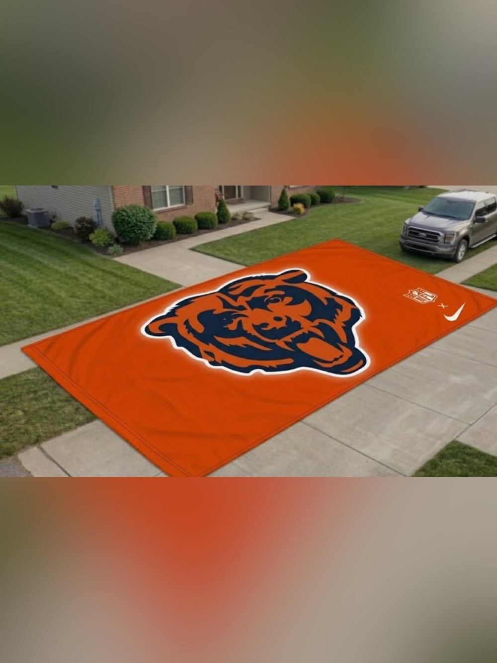 Chicago Bears Orange 14 Feet x 9 Feet Flag Banner